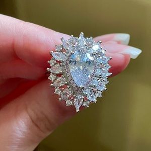 Huge Silver Cocktail Ring
